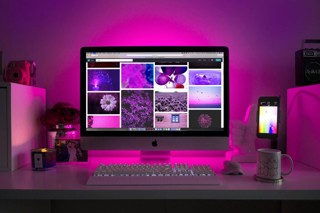Laptop showing website