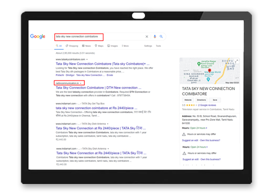 SEO Ranking Website on SERP